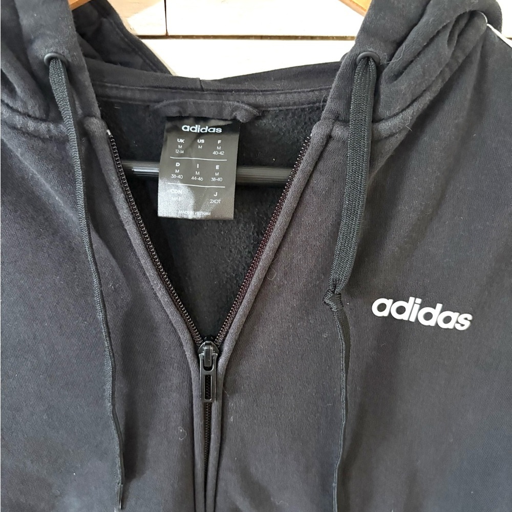 Adidas Charcoal Zip-Up Hoodie - Picture 3 of 6